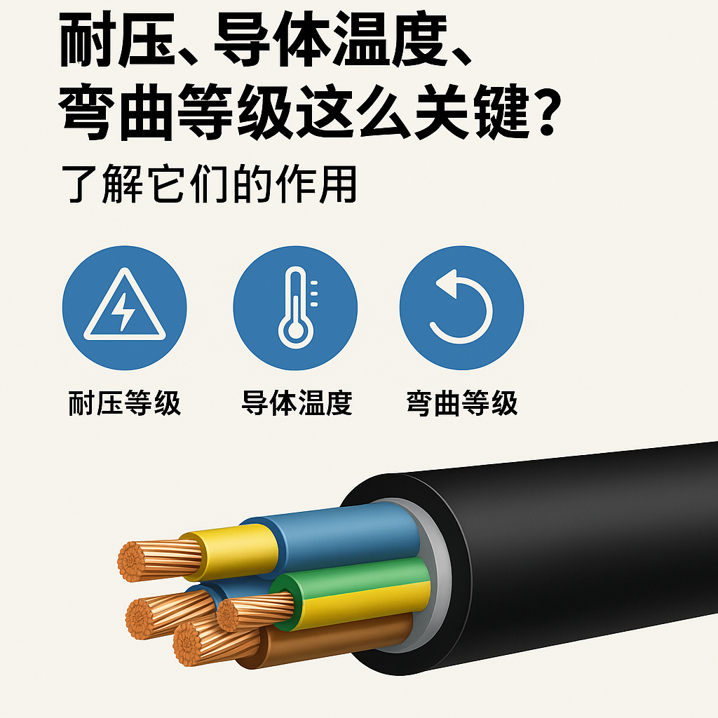 為什么充電電纜的耐壓、導(dǎo)體溫度、彎曲等級(jí)這么關(guān)鍵？了解它們的作用