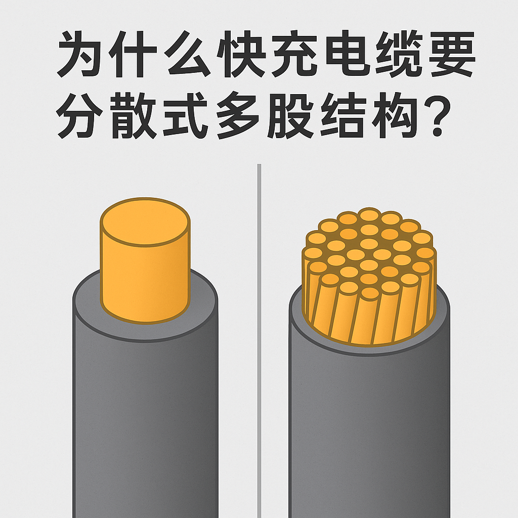 為什么快充電纜要采用分散式多股結(jié)構(gòu)？核心原因其實(shí)有 5 個(gè)